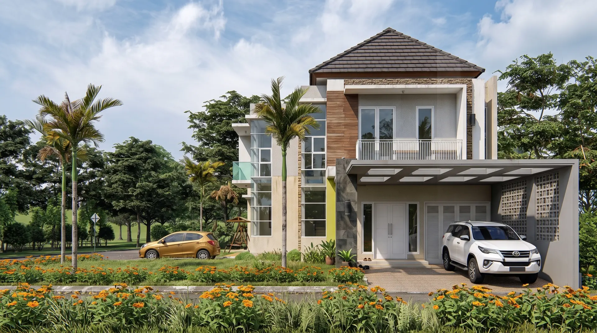 Rumah Bapak H*** di Summarecon Bekasi – desain RAW Arch Studio
